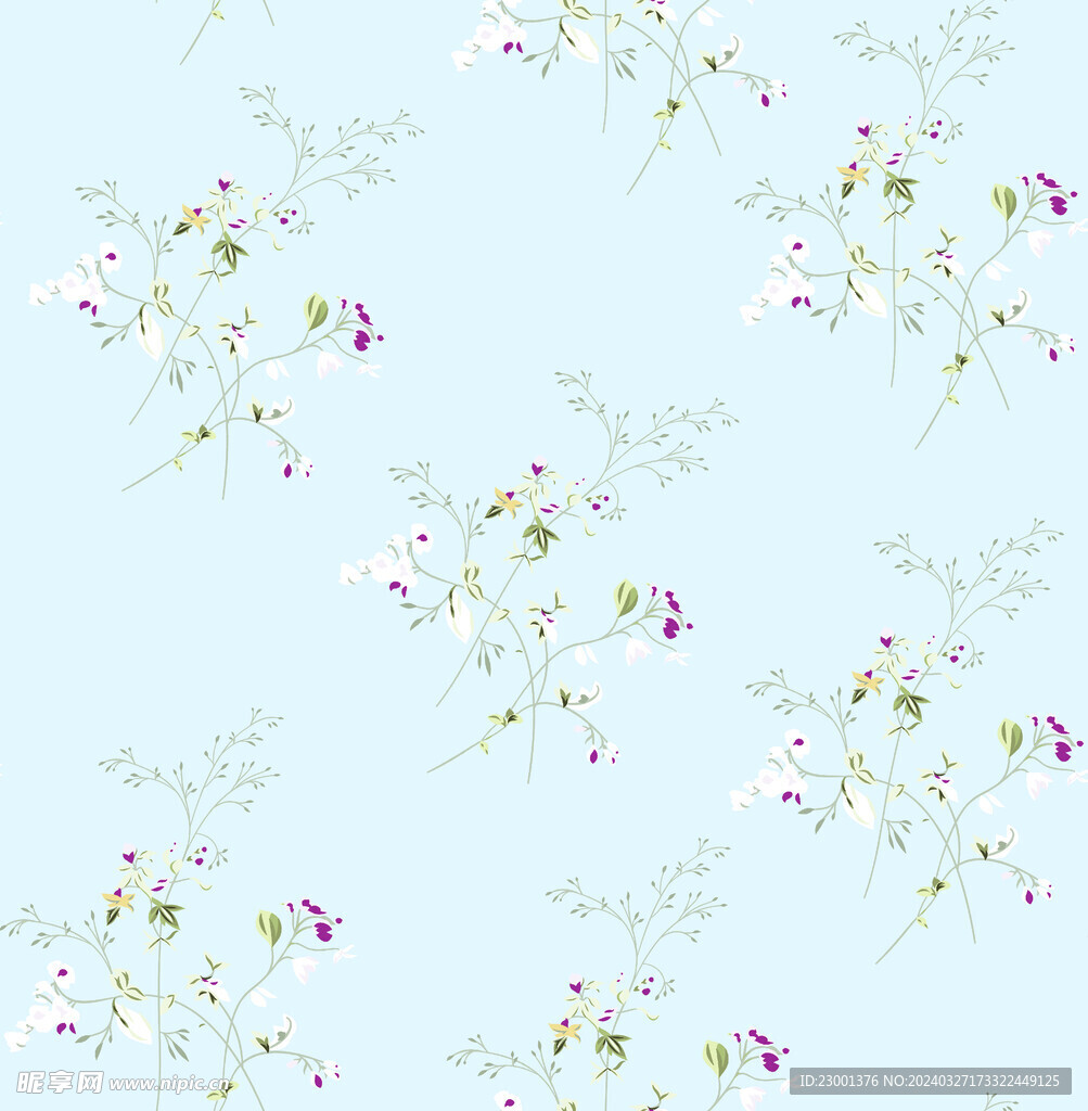 无缝   乱花 手绘花    