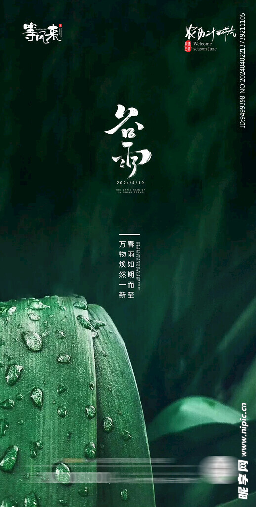 医美地产谷雨海报