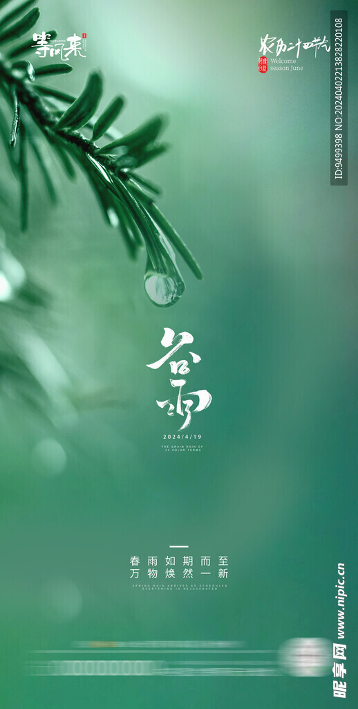 医美地产谷雨海报