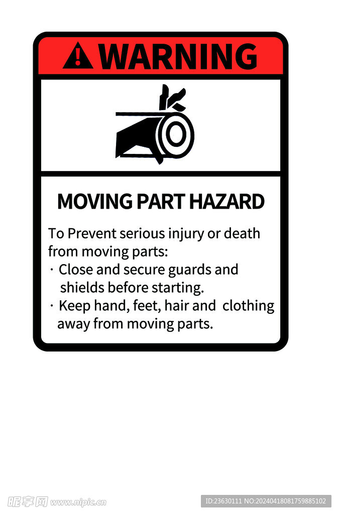 小心割手英文提示