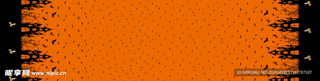 万圣节蝙蝠骷髅