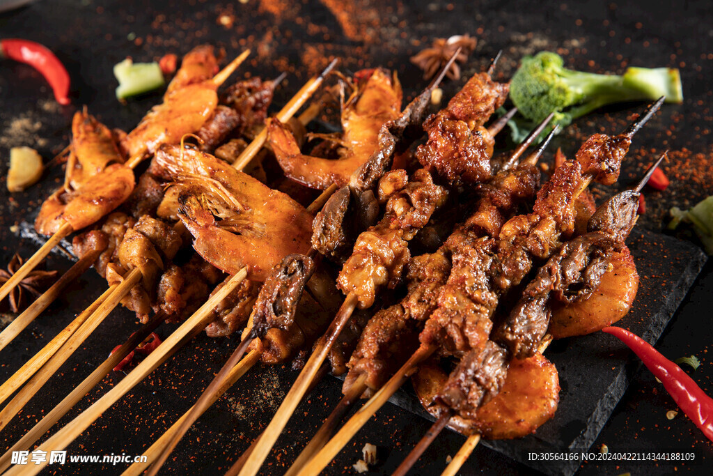 烧烤烤串美食
