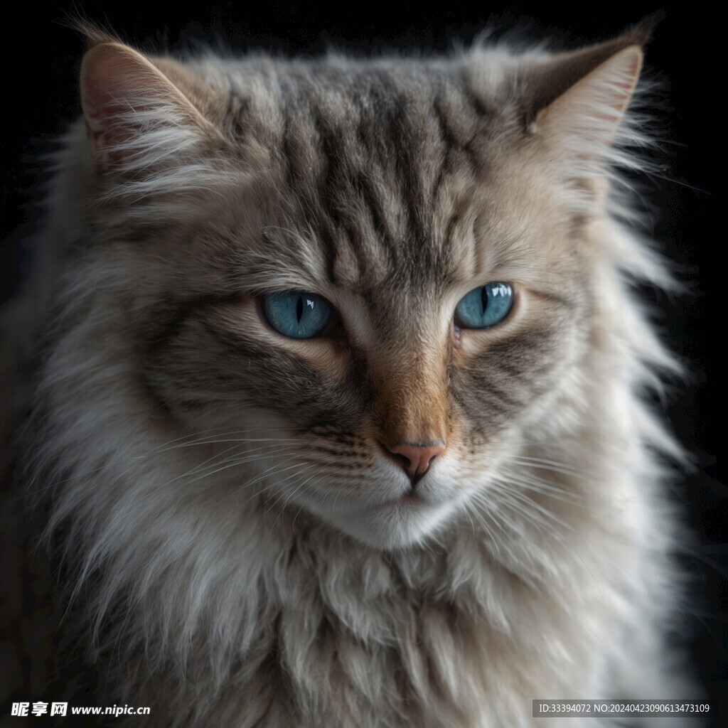 黑色背景下斑猫特写