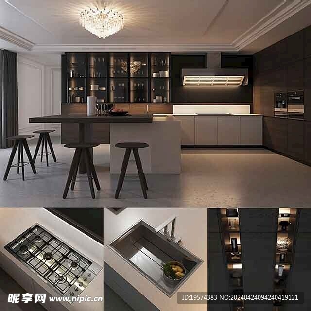 C4D模型 厨房