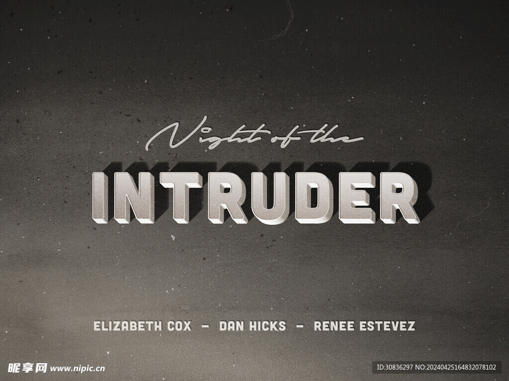 金属立体字体效果