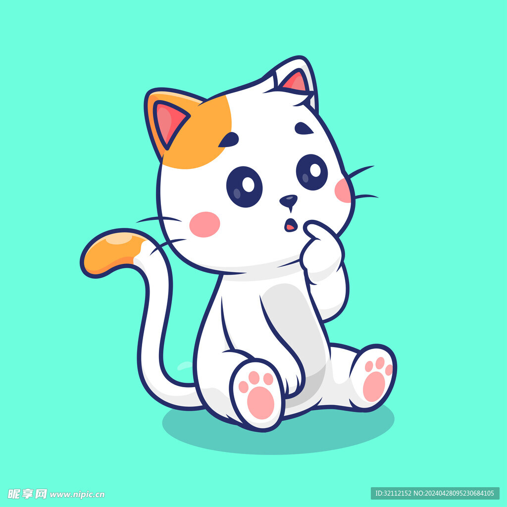 矢量卡通小猫