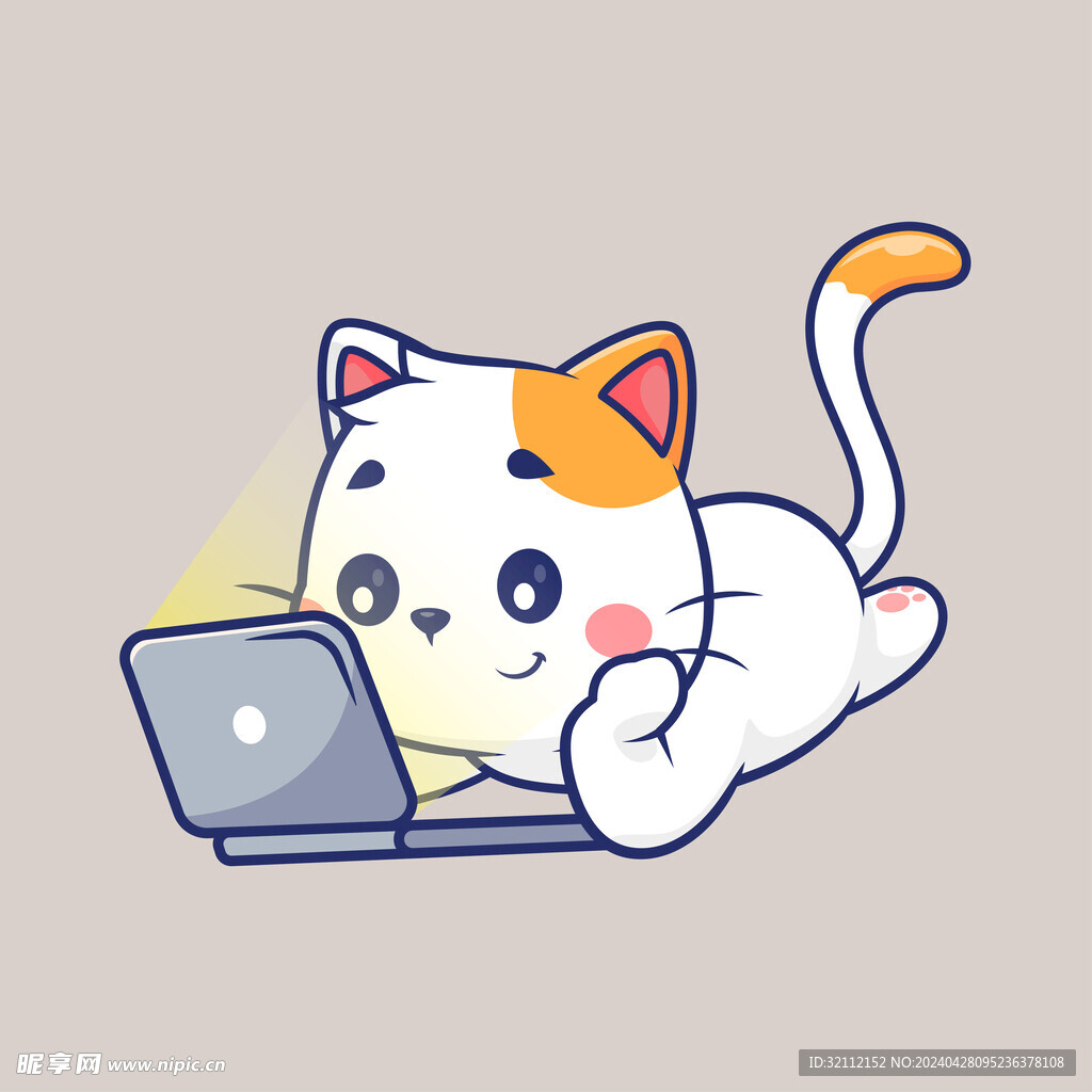 矢量卡通小猫