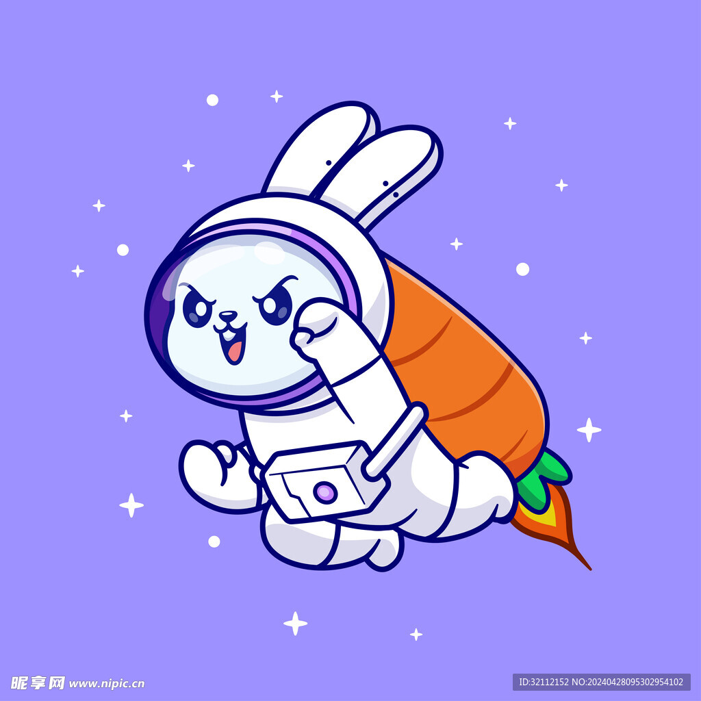 矢量卡通兔子