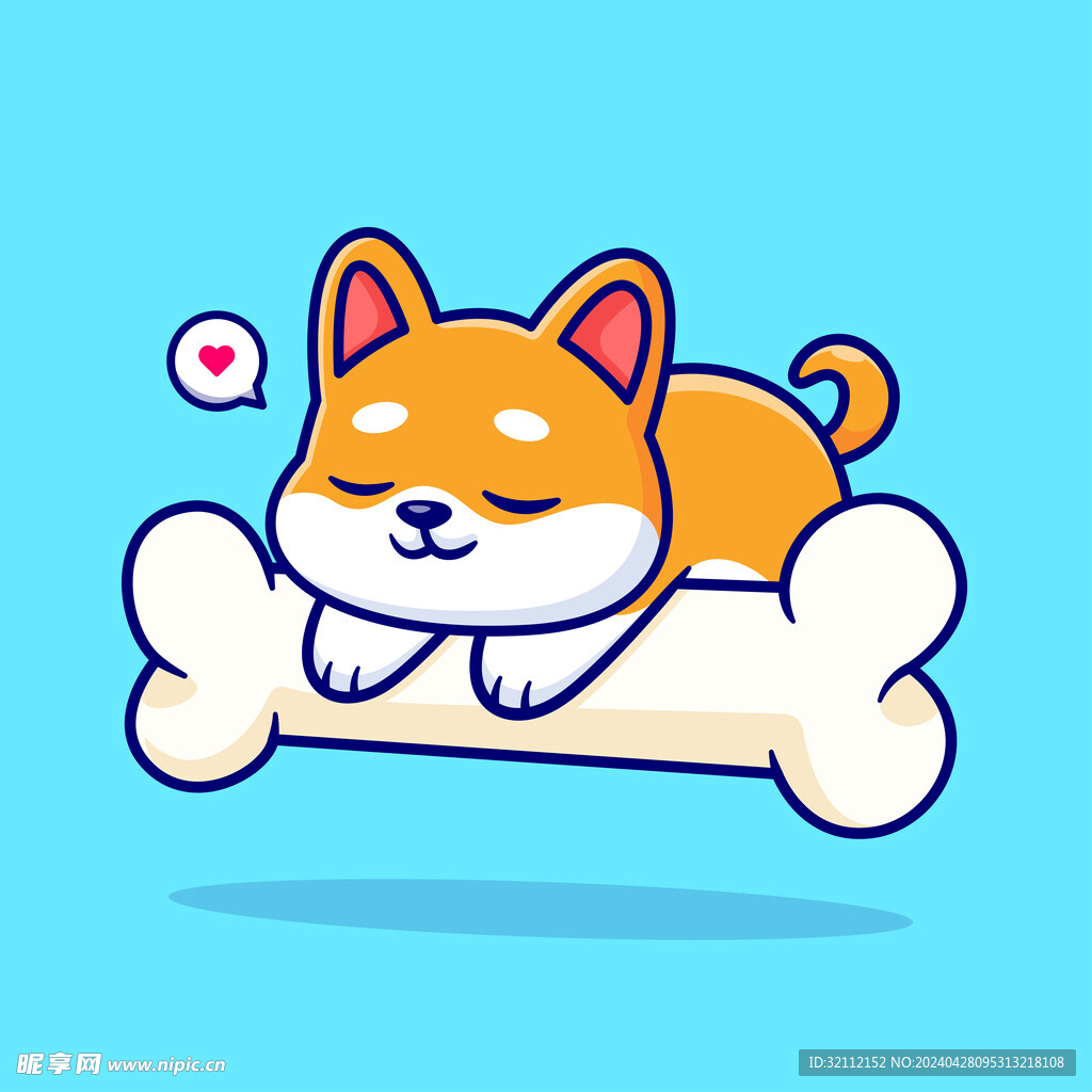 矢量卡通小狗