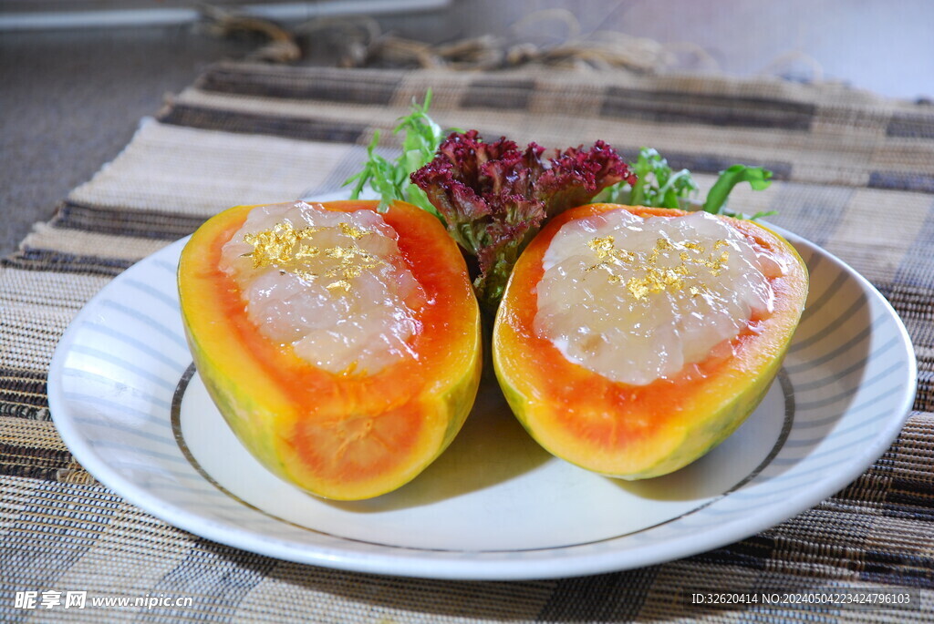 木瓜雪蛤 金箔雪蛤