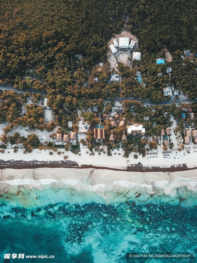 海岛鸟瞰图