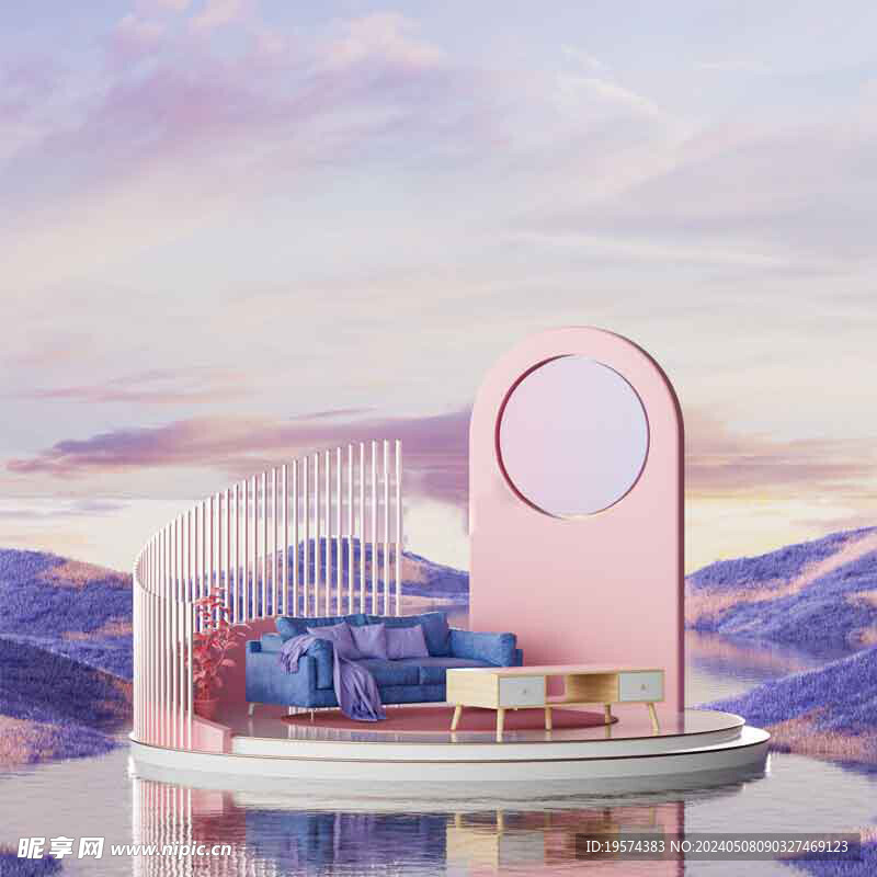 C4D模型 客厅