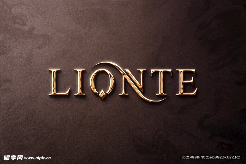 金色高级质感LOGO样机