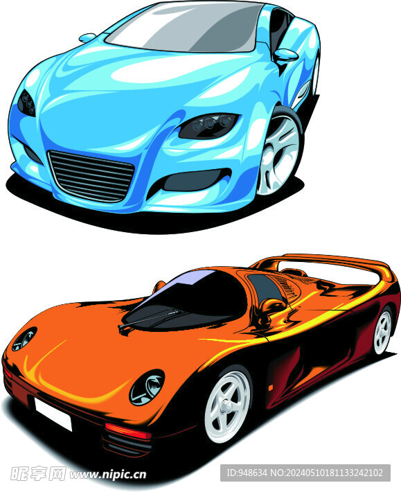 卡通跑车