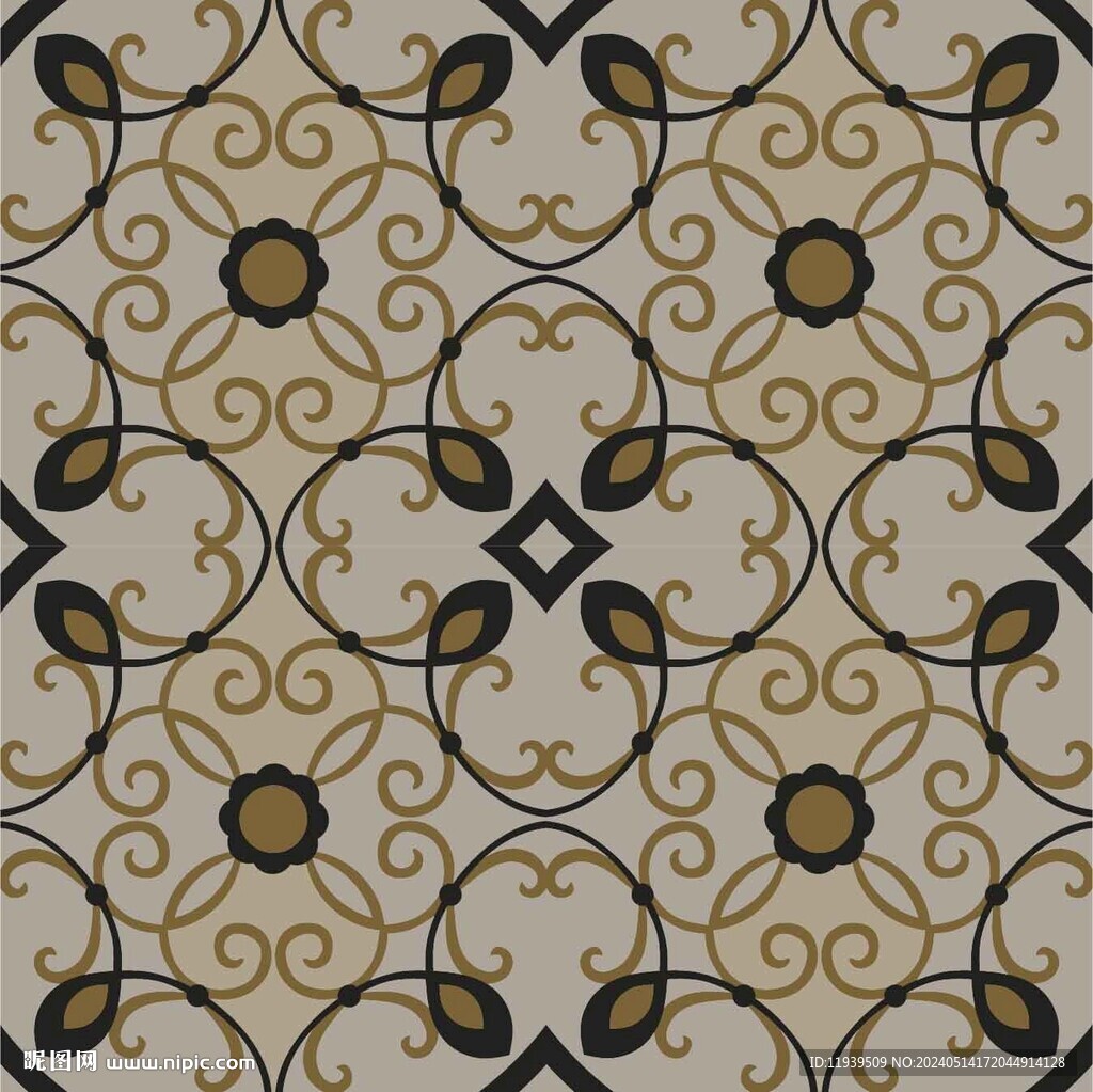 方块客厅地砖拼花