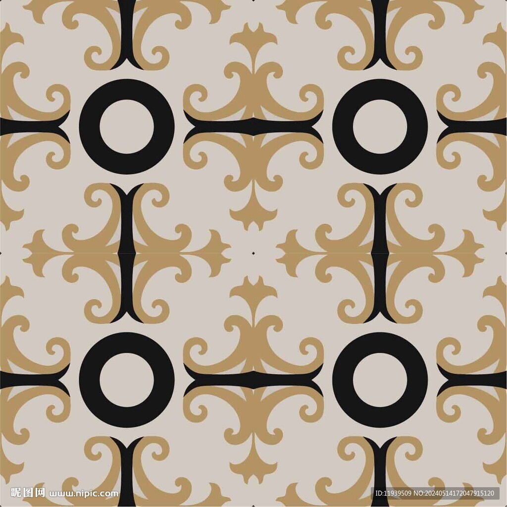  民族花纹数码印花图片