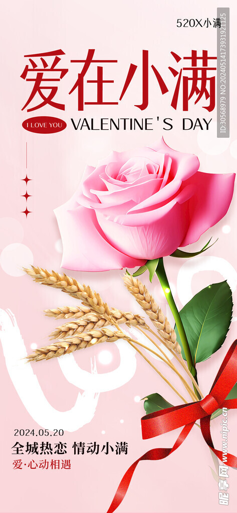 520情人节表白海报