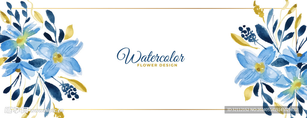 手绘花卉婚礼广告
