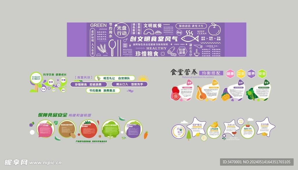 食堂展板文化墙