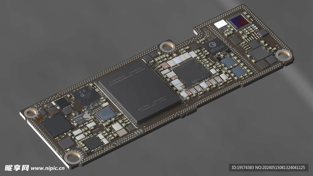 C4D模型 手机主板
