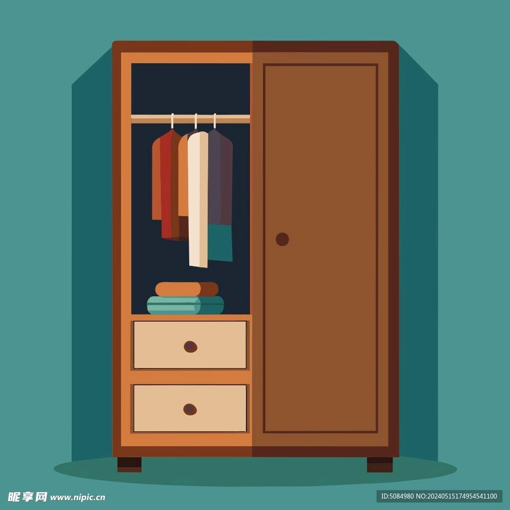 衣柜矢量图