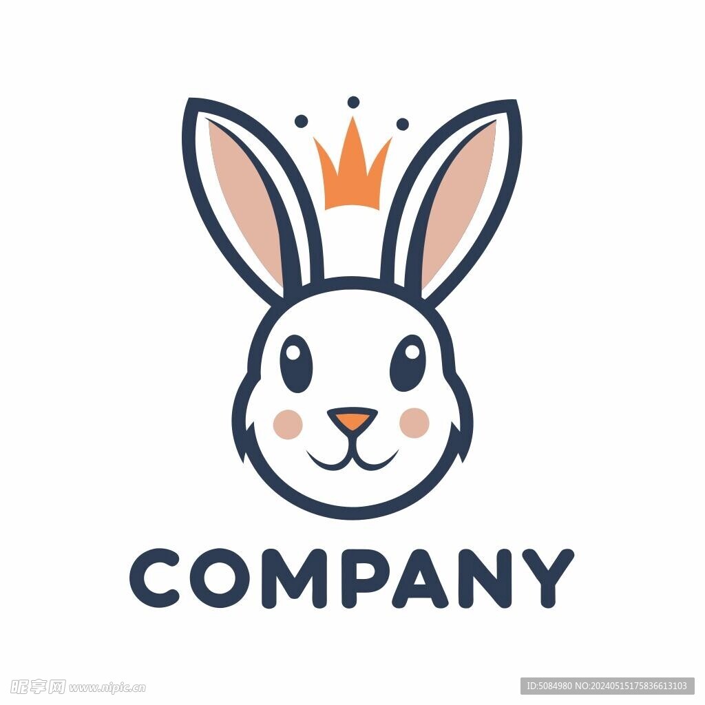 兔子头像的公司logo设计