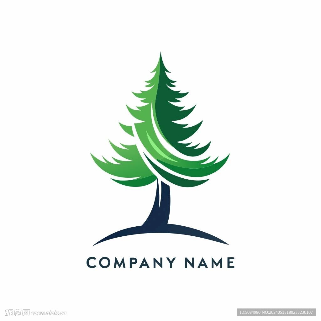 以杜松为创意的简洁logo