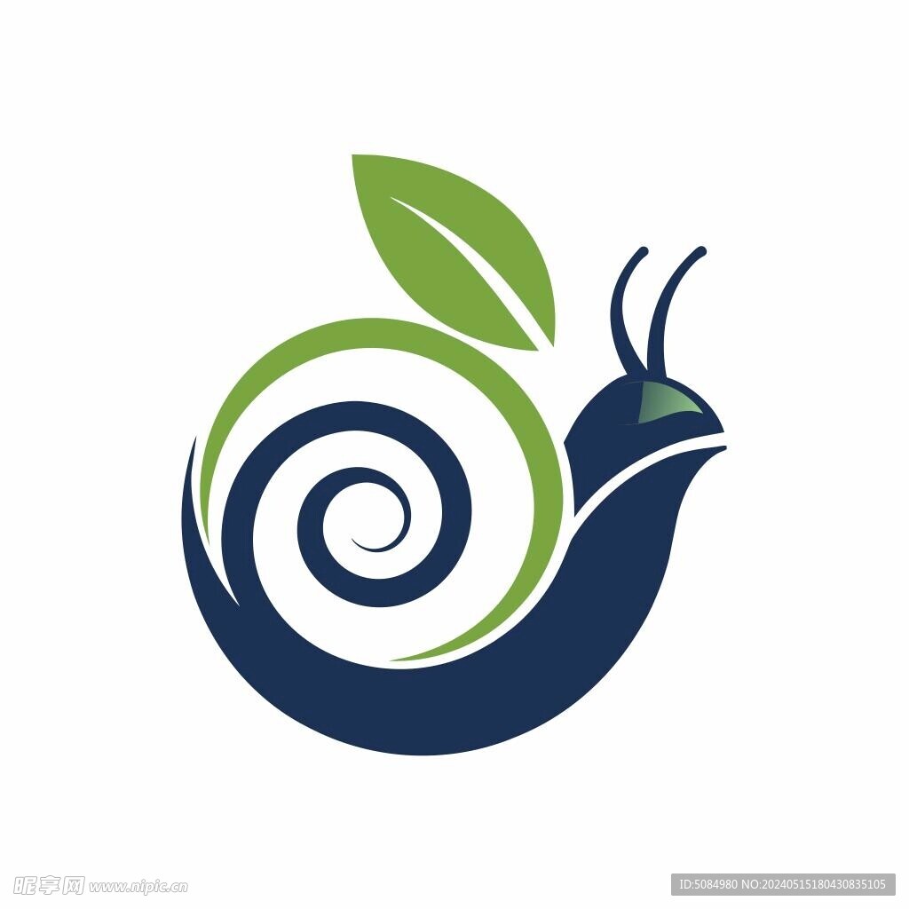 以蜗牛为创意的简洁logo