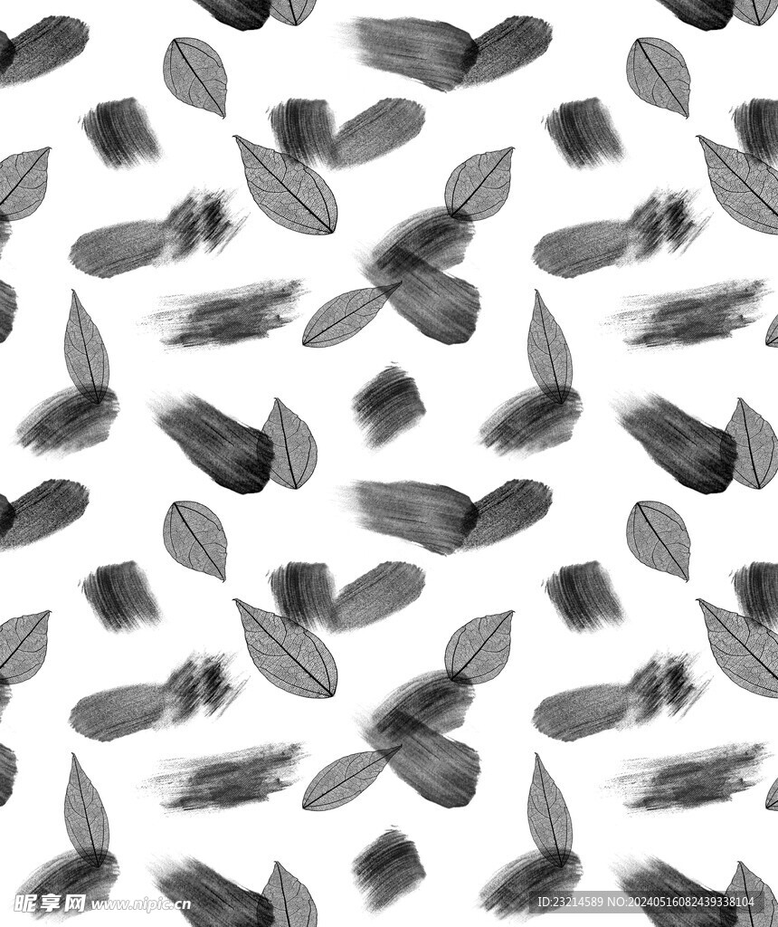 水墨叶子