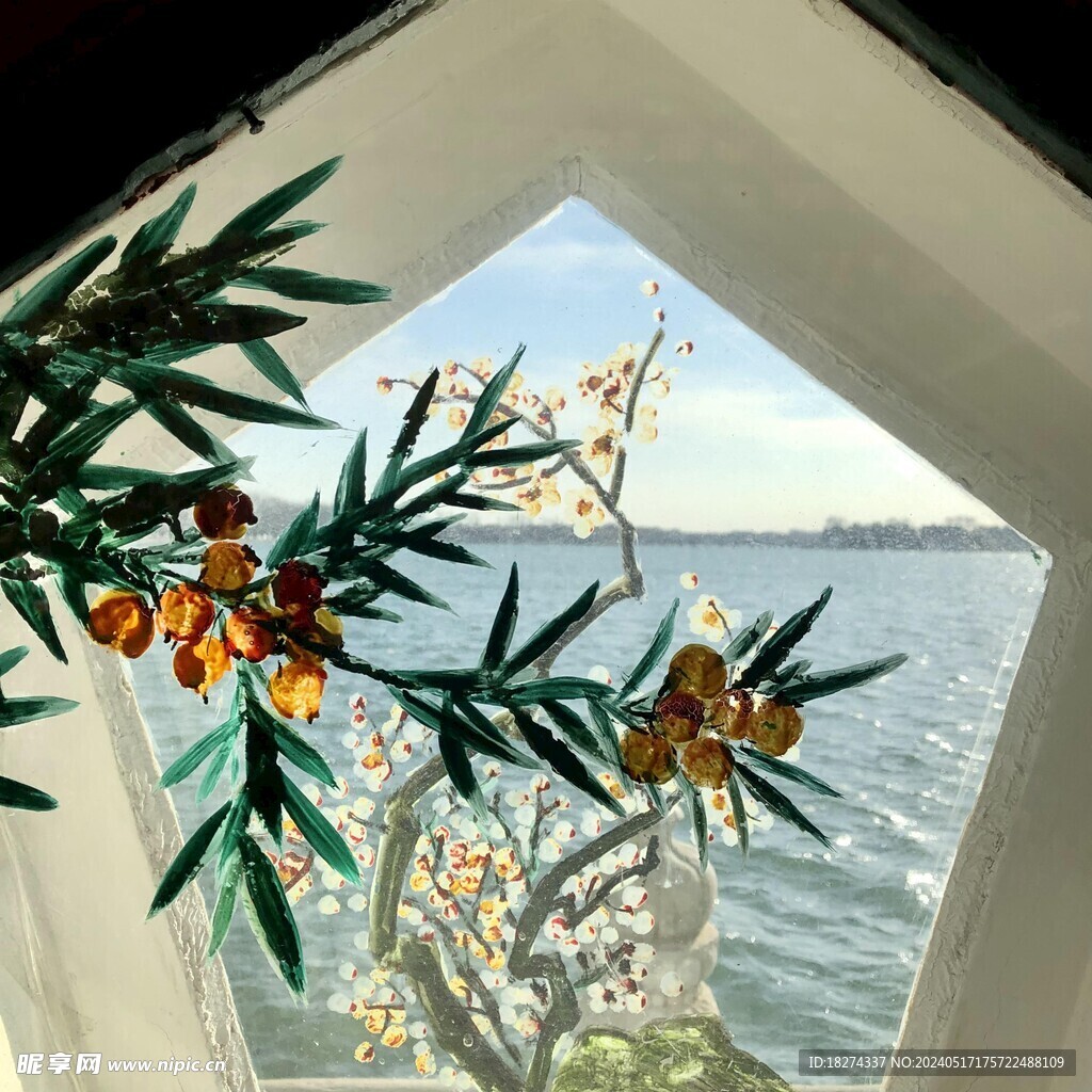 颐和园园林透窗