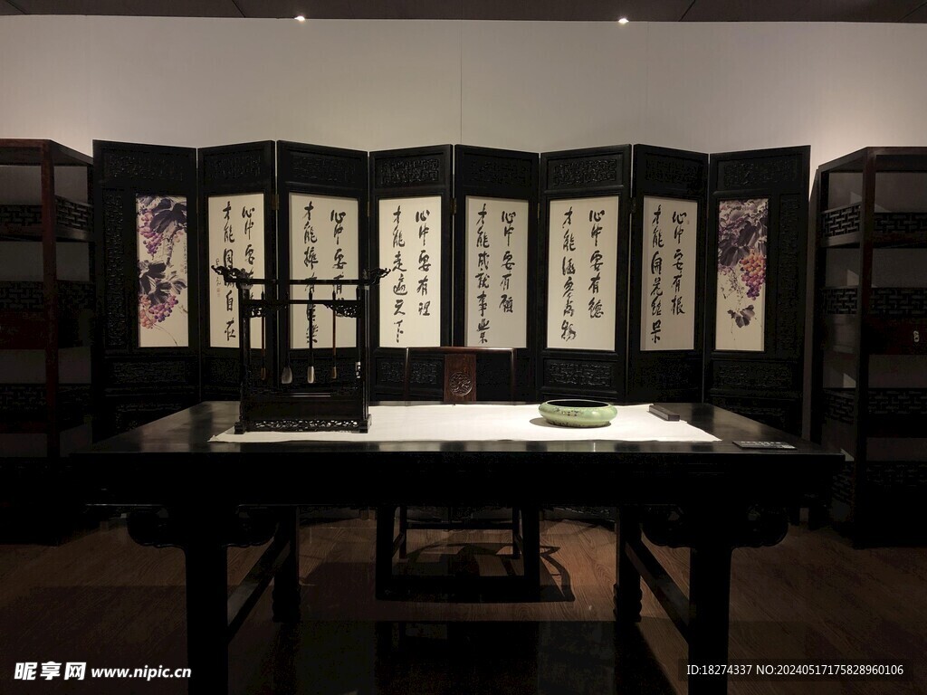 紫檀博物馆藏品书房陈设