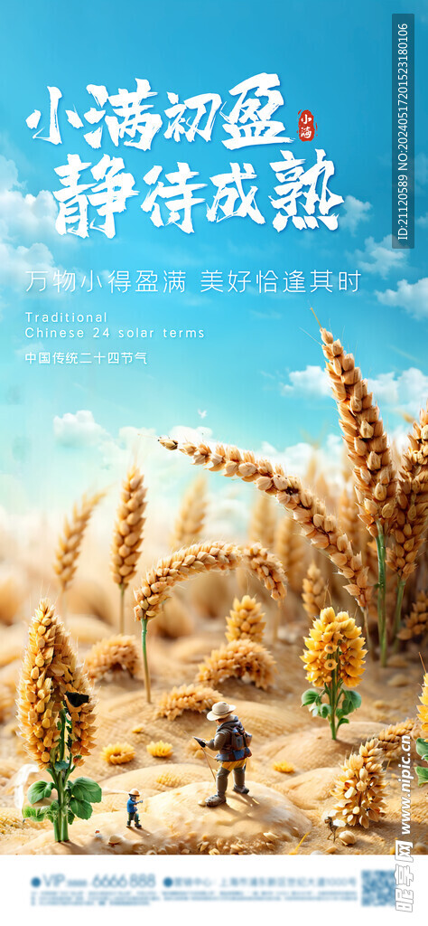 小满 芒种 节气海报