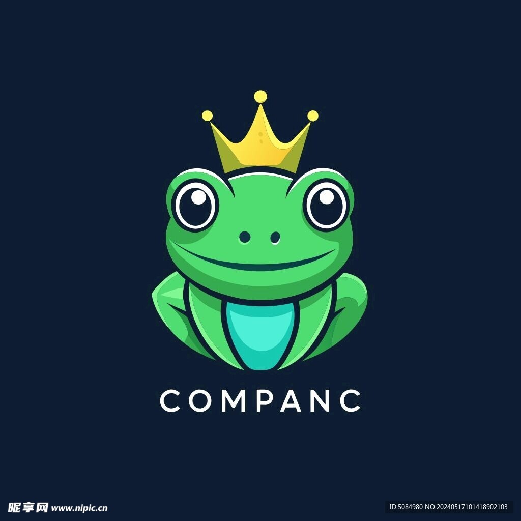 青蛙头像的公司logo设计