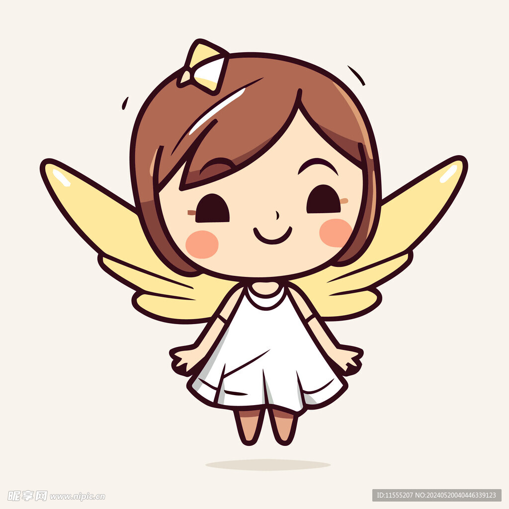 有趣天使卡通绘画儿童插画