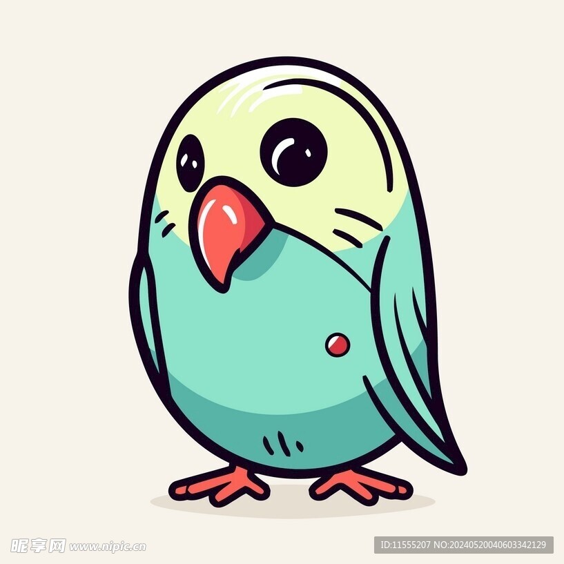 有趣小鸟卡通儿童插画