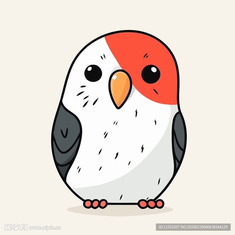 有趣小鸟卡通儿童插画