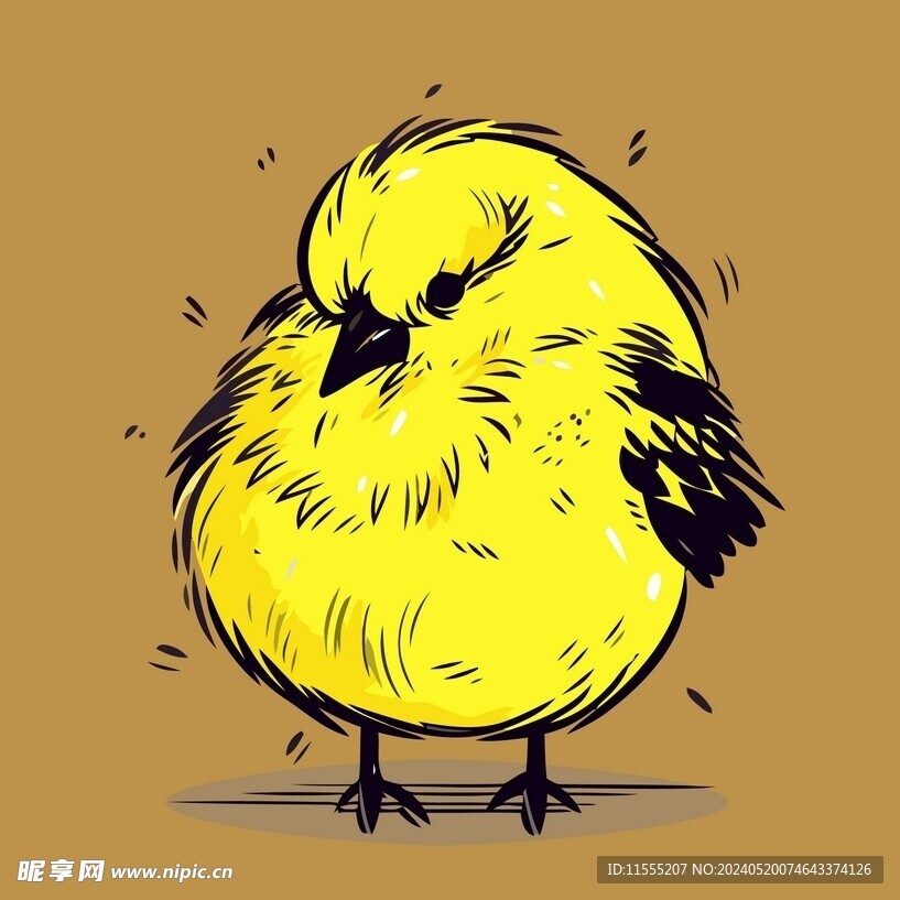 有趣小鸟卡通儿童插画