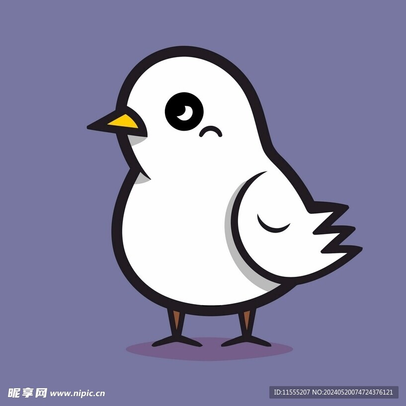 有趣小鸟卡通儿童插画