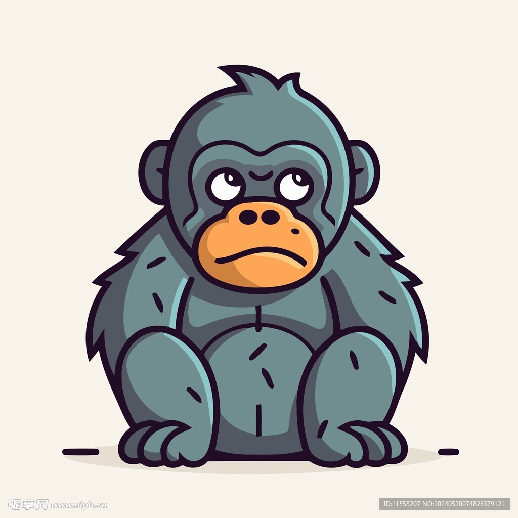 有趣猩猩卡通儿童插画