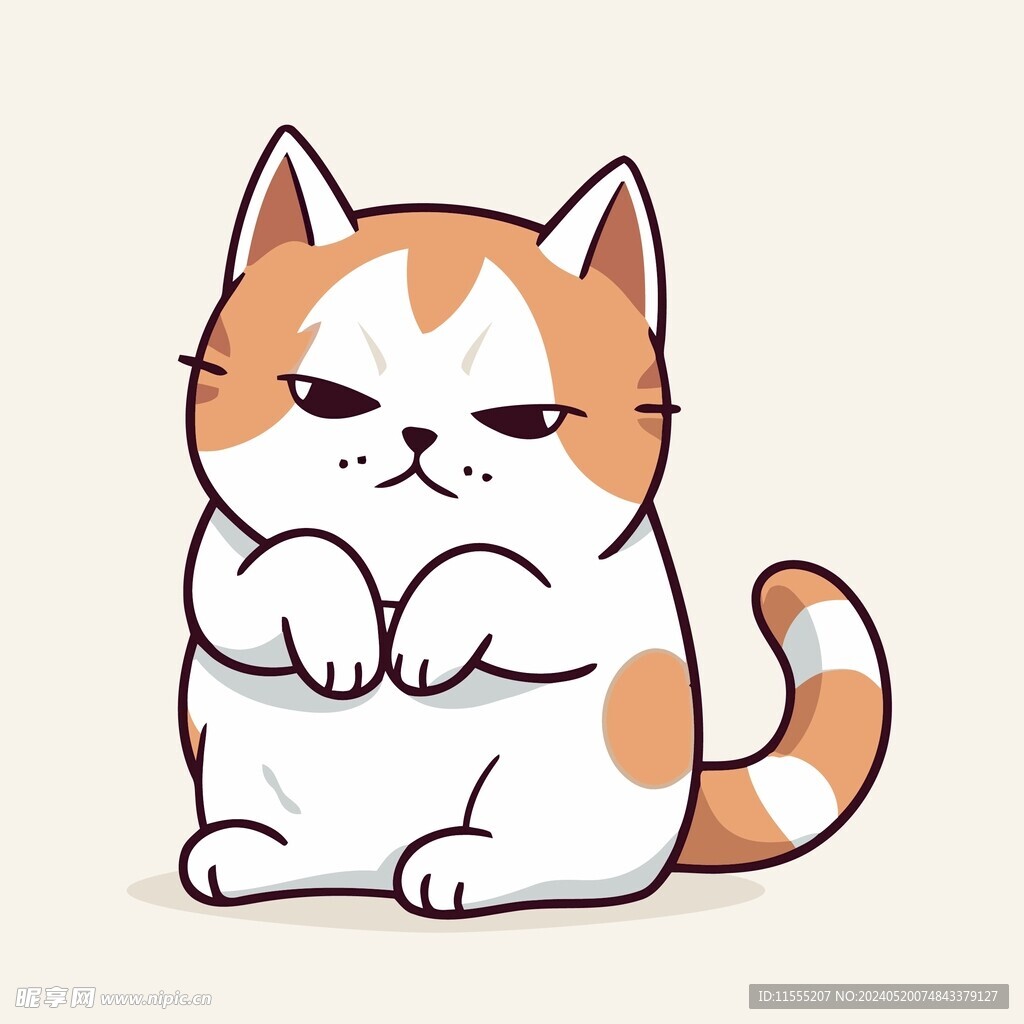 有趣招财猫卡通儿童插画