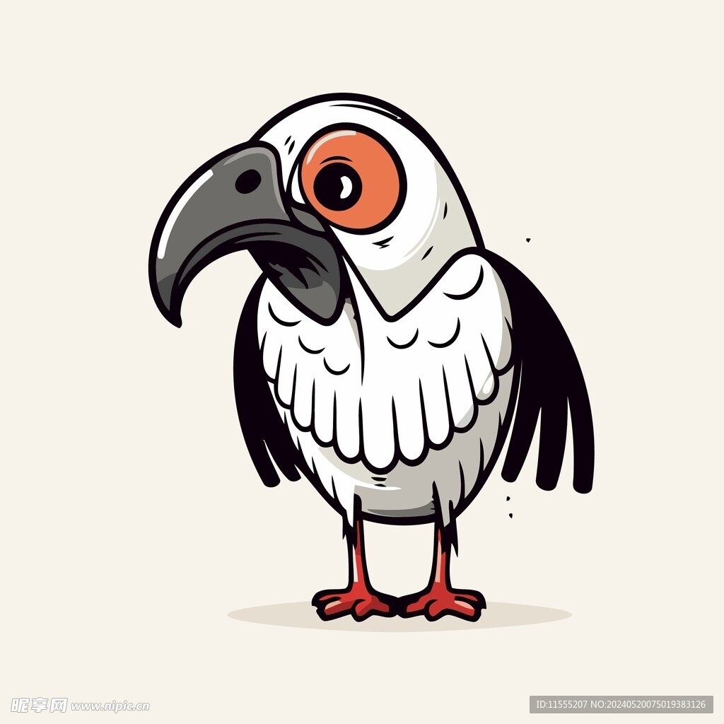 有趣小鸟卡通儿童插画