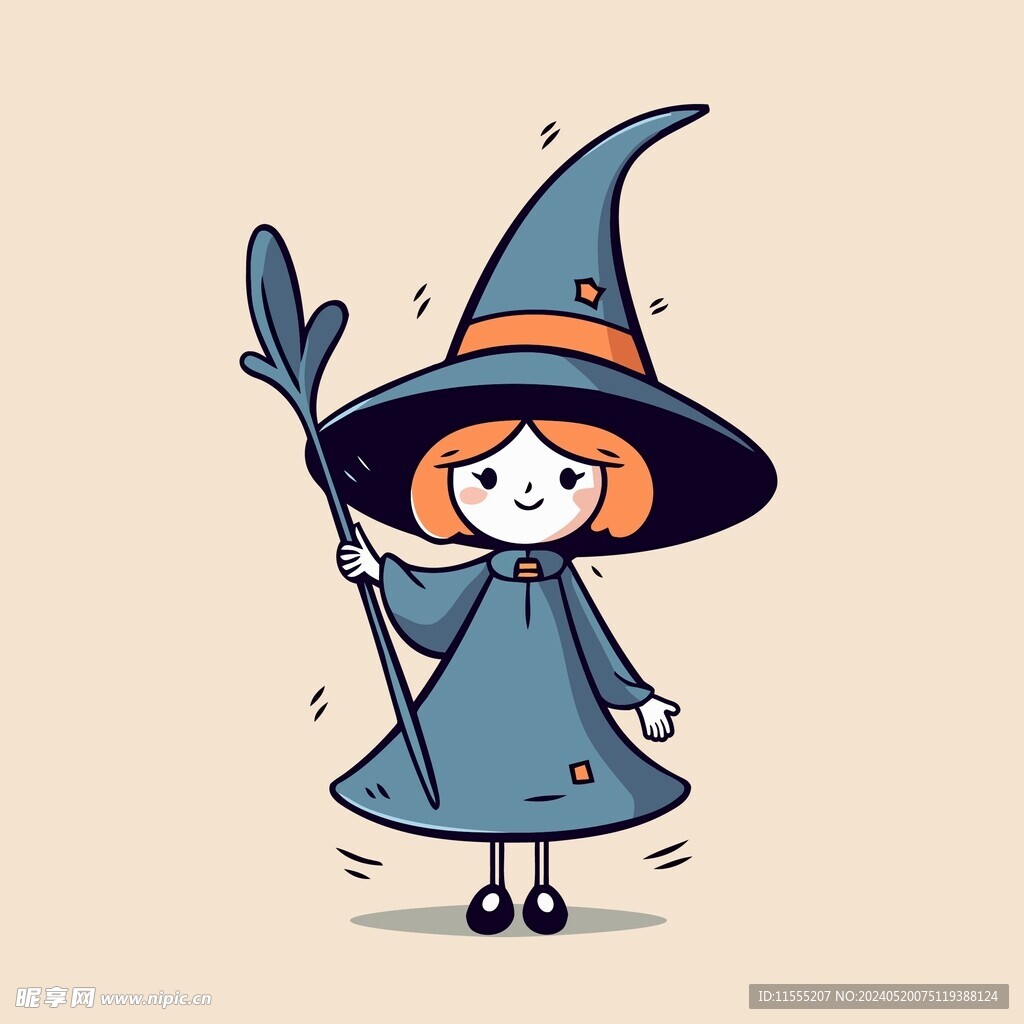 有趣法师卡通儿童插画