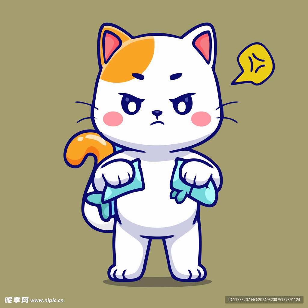 有趣小猫卡通儿童插画