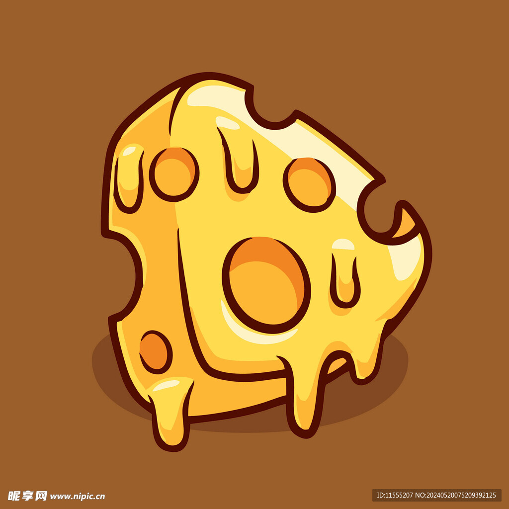 有趣奶酪卡通儿童插画