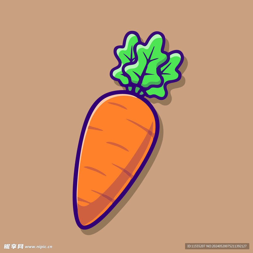 有趣萝卜卡通儿童插画