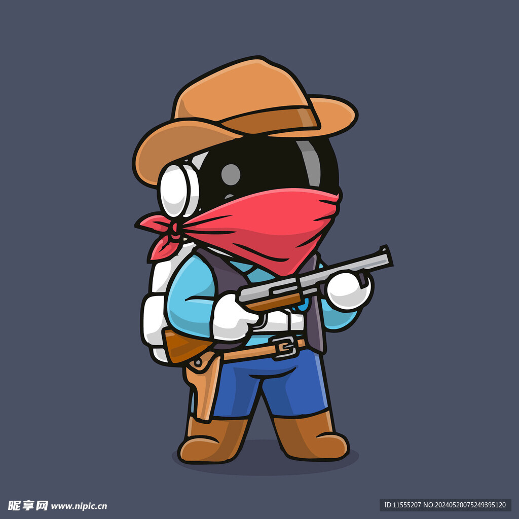 有趣宇航员卡通儿童插画