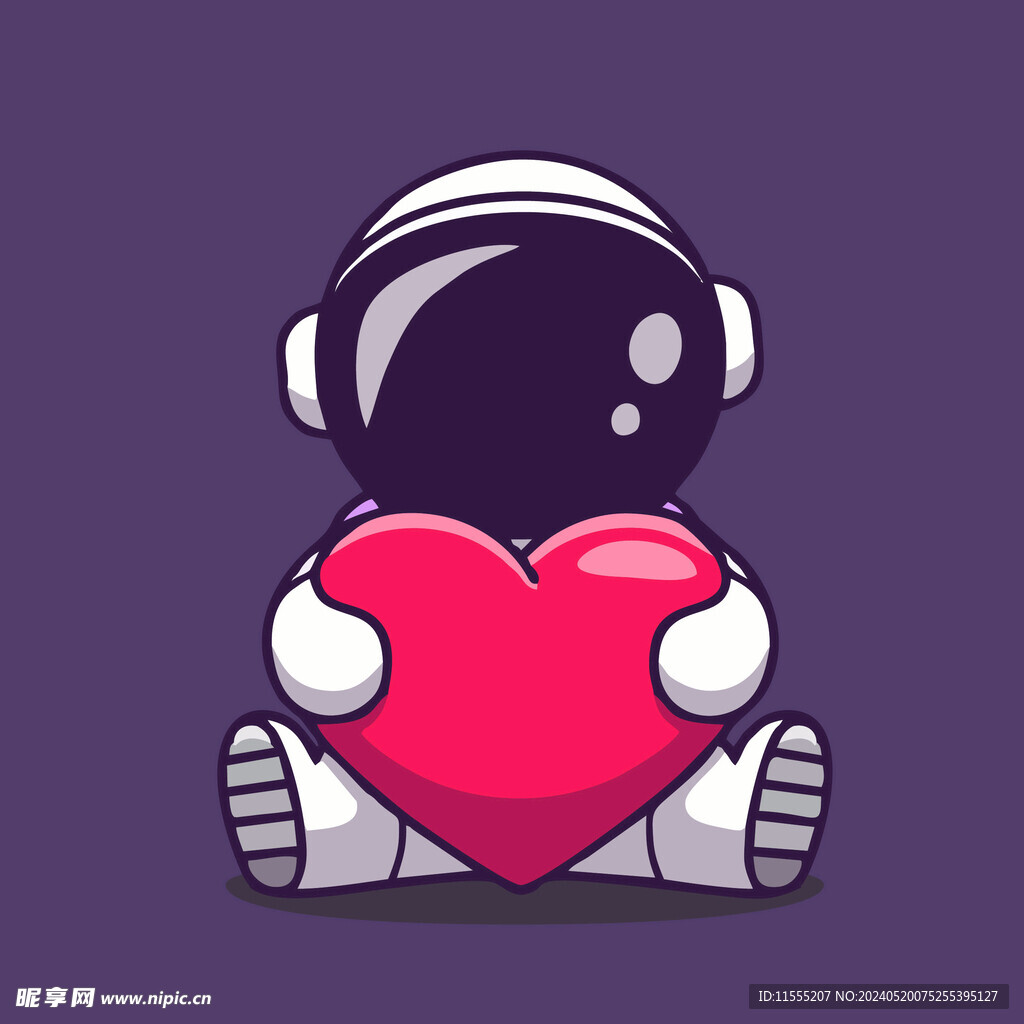 有趣宇航员卡通儿童插画