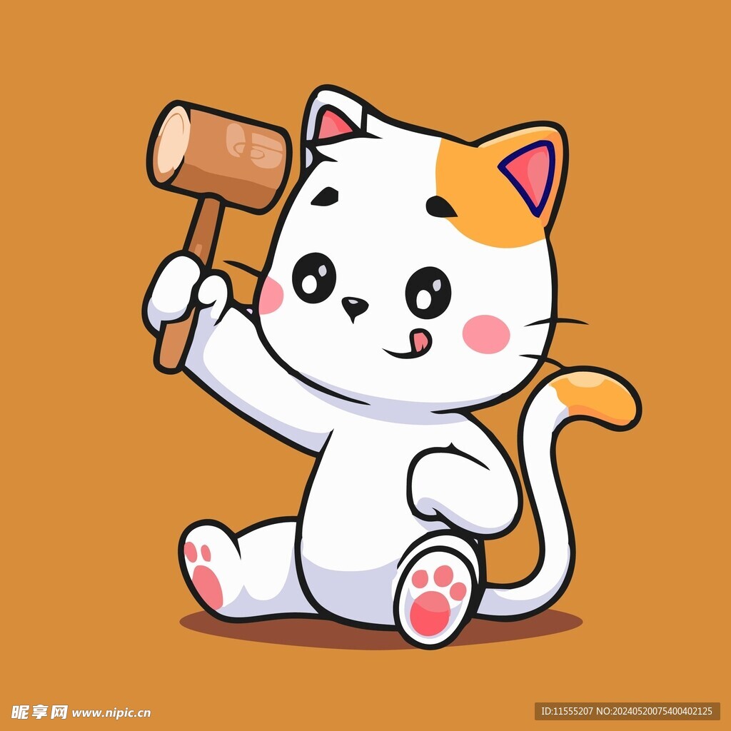 可爱猫咪矢量卡通插画