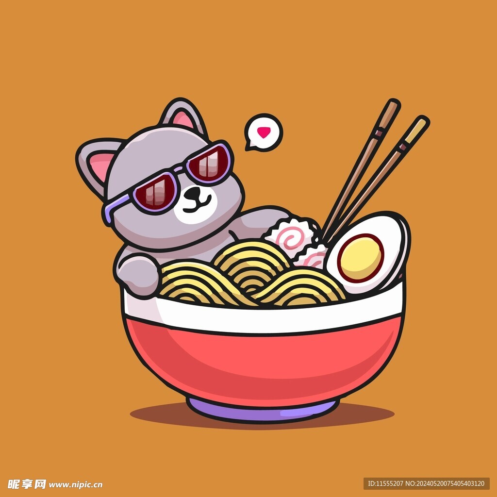 有趣小猫卡通绘画儿童插画