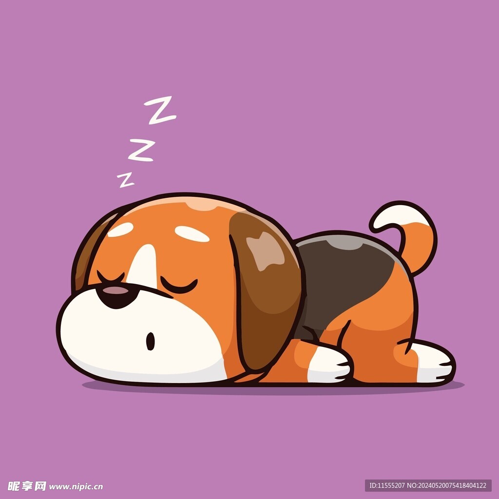 可爱狗狗矢量卡通插画